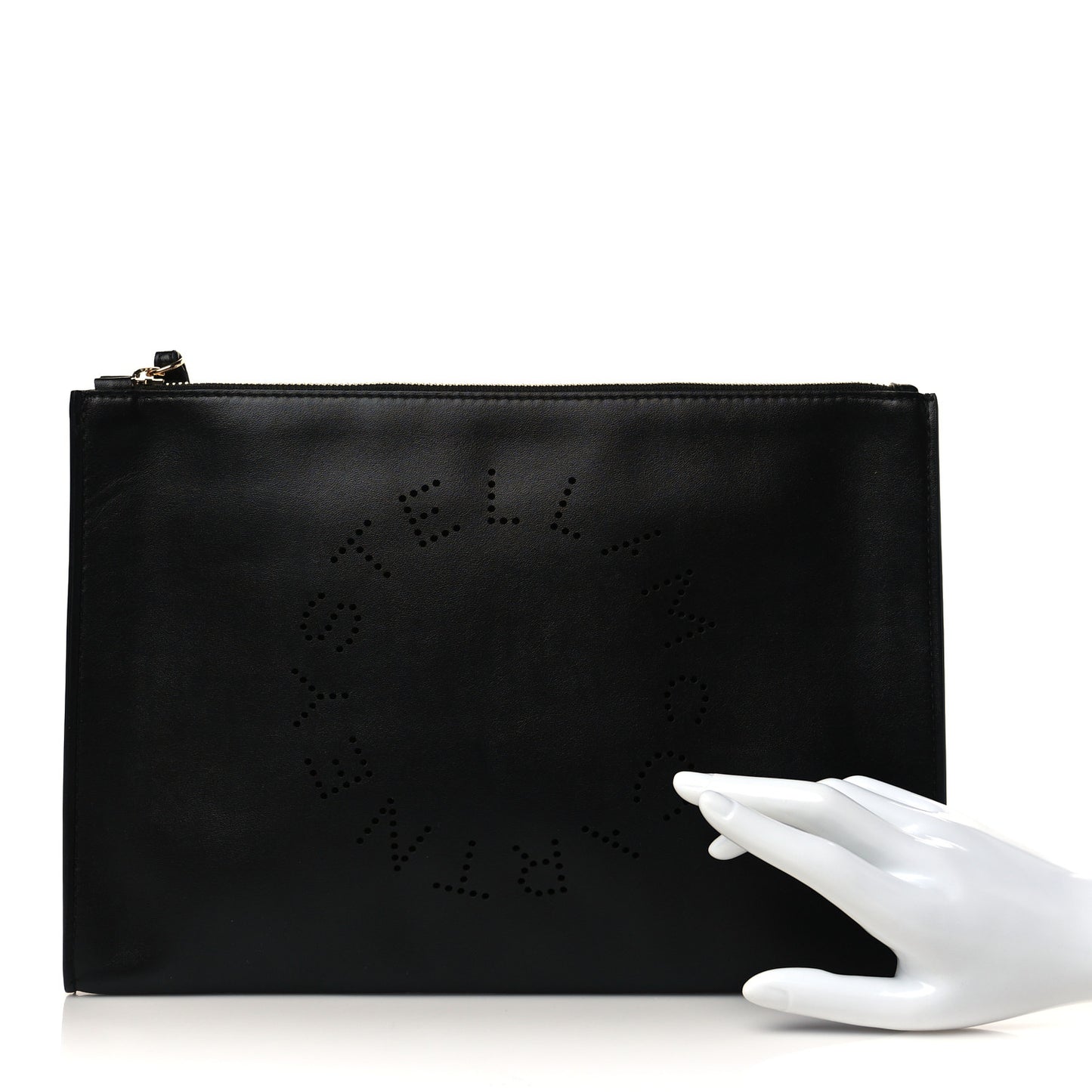Alter Nappa Perforated Logo Pouch Black