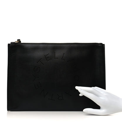 Stella McCartney Alter Nappa Perforated Logo Pouch Black 2 of 6