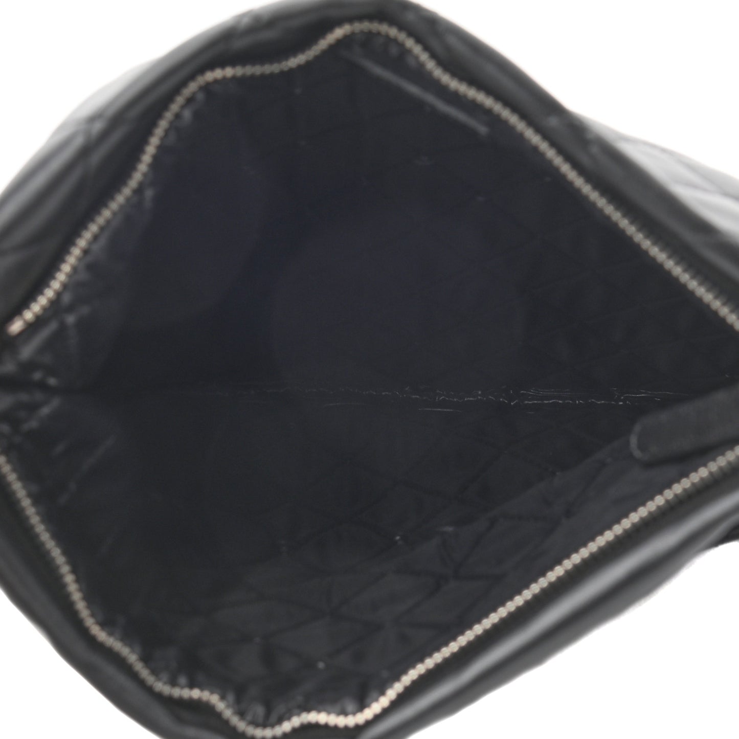 Lambskin Quilted CC Beauty Clutch Black