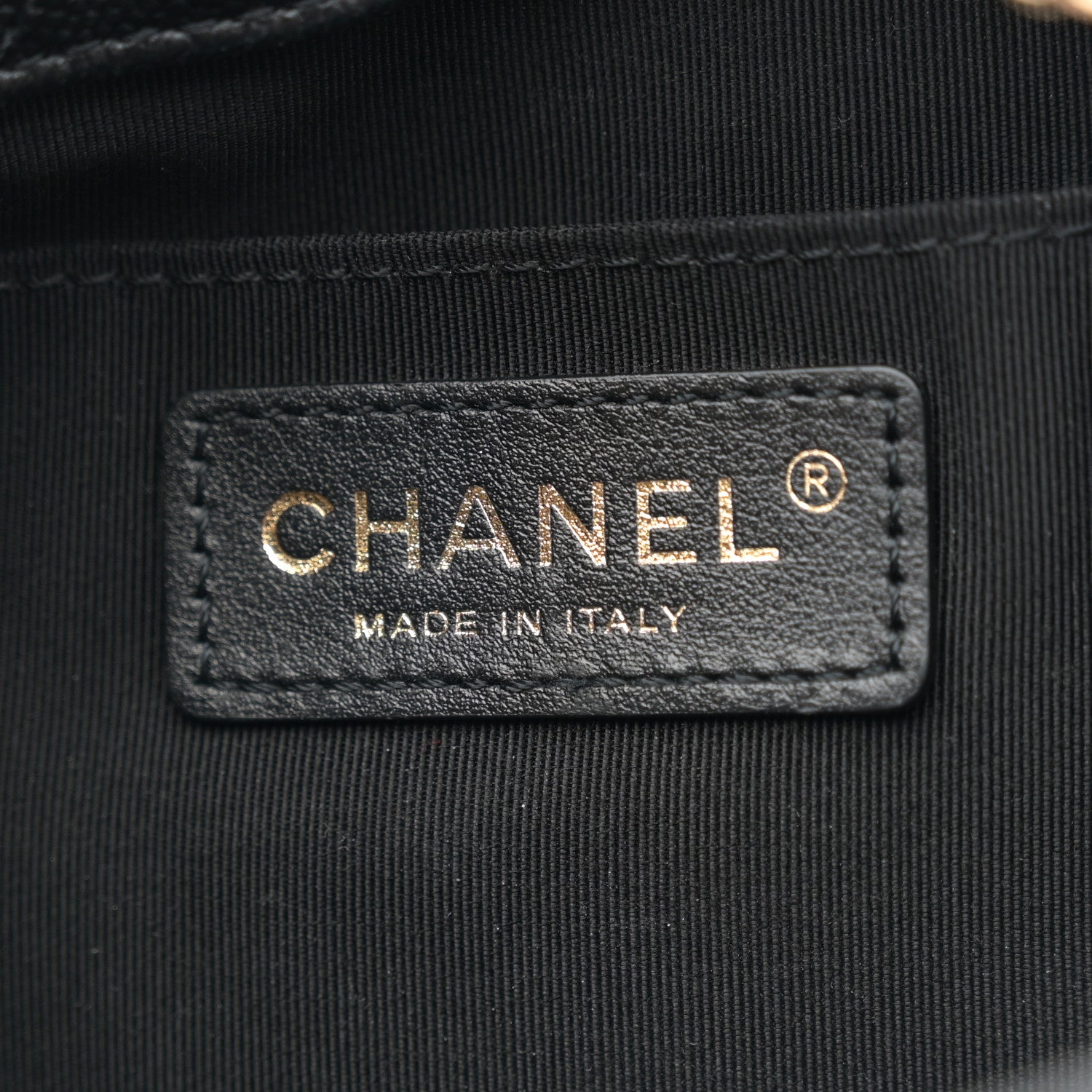 Chanel Caviar Quilted Rolled Up Bucket Drawstring Bag Black 6 of 10