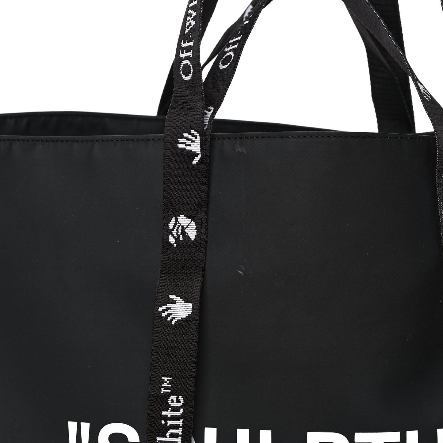 Nylon Sculpture Tote Bag Black