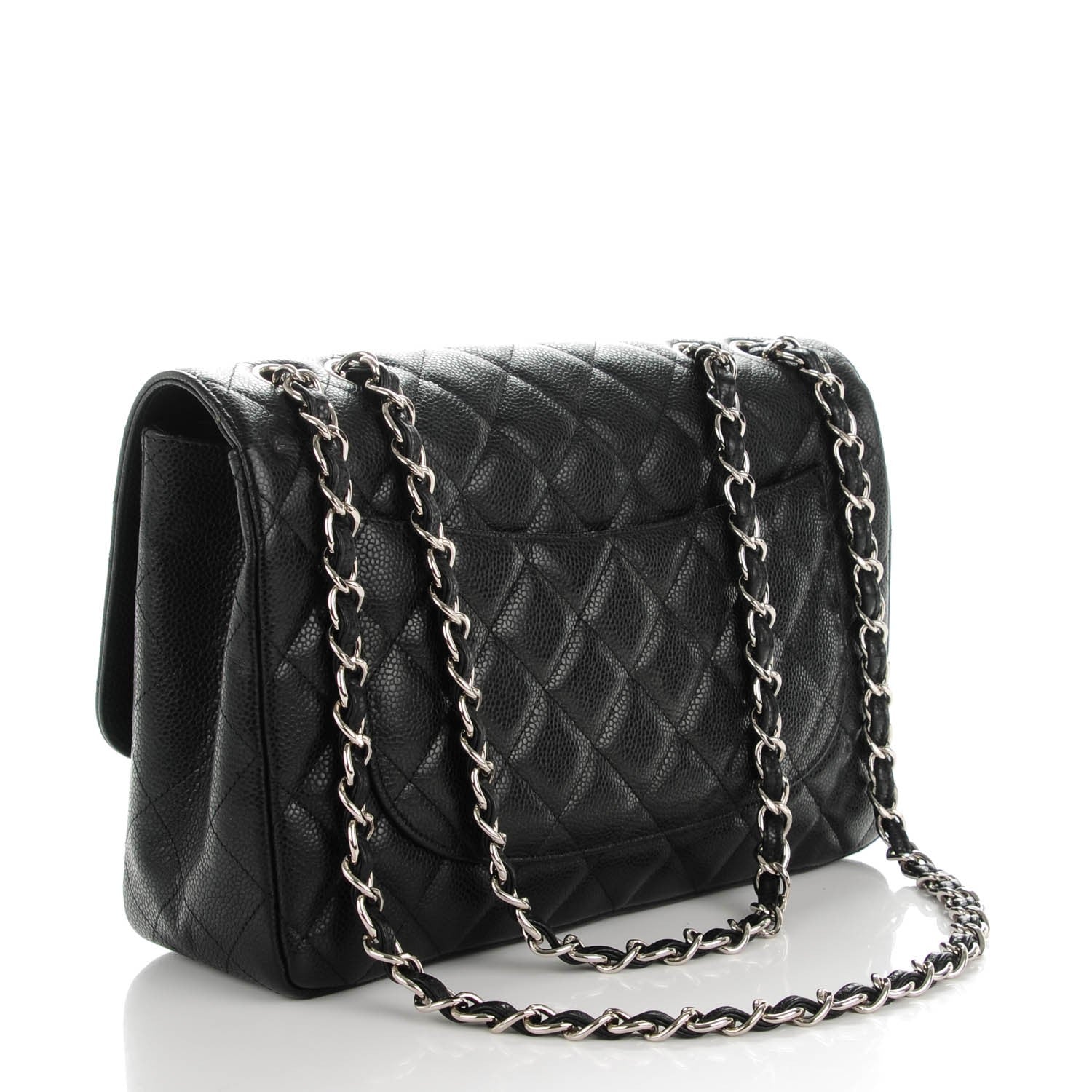 Chanel Caviar Quilted Jumbo Single Flap Black 3 of 8