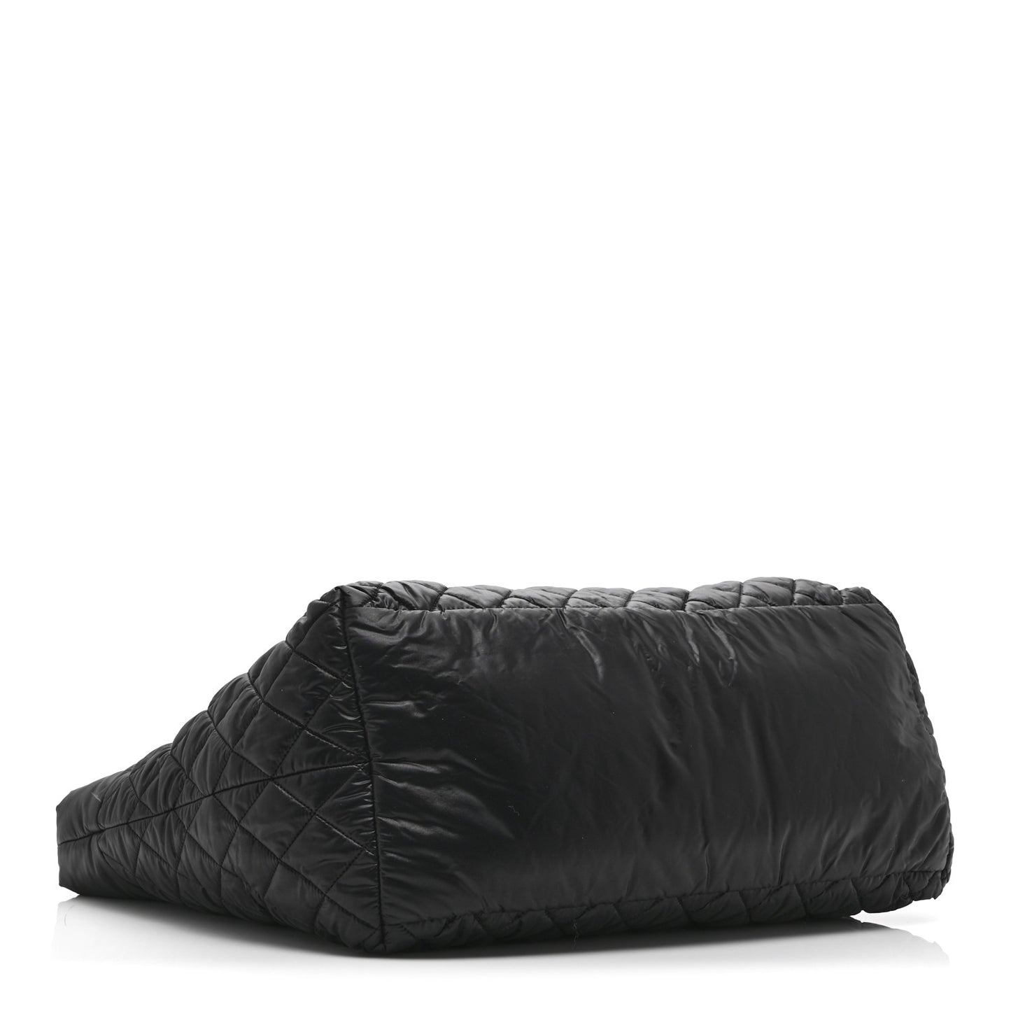 Nylon Quilted Large Coco Cocoon Tote Black