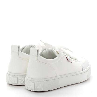 Christian Louboutin Toile Calfskin Simplerui Flat Sneakers 39.5 White 3 of 7
