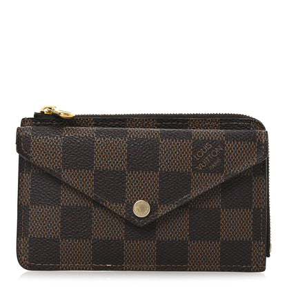 Louis Vuitton Damier Ebene Recto Verso Card Holder Rose Ballerine 1 of 9