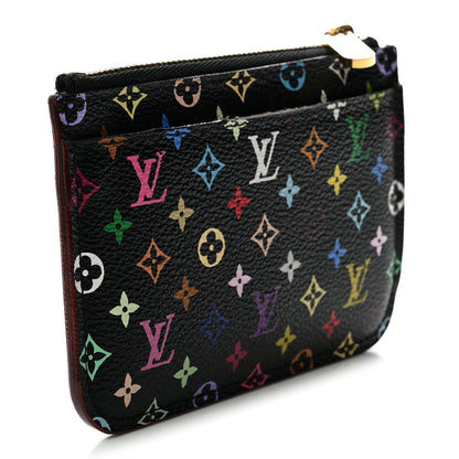 Louis Vuitton Monogram Multicolor Key Pouch Black Violet 3 of 8