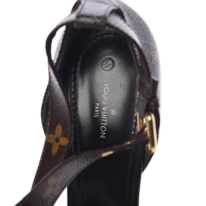 Louis Vuitton Calfskin Monogram Matchmake Cross Sandals 41 Black 7 of 7