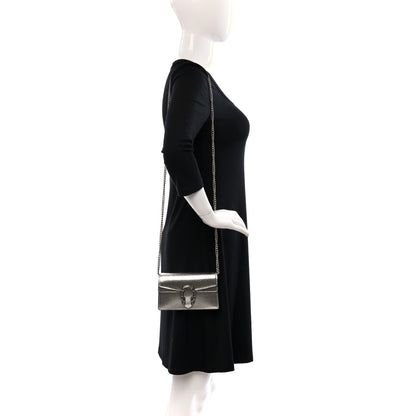 Gucci Metallic Calfskin Super Mini Dionysus Shoulder Bag Silver 2 of 10