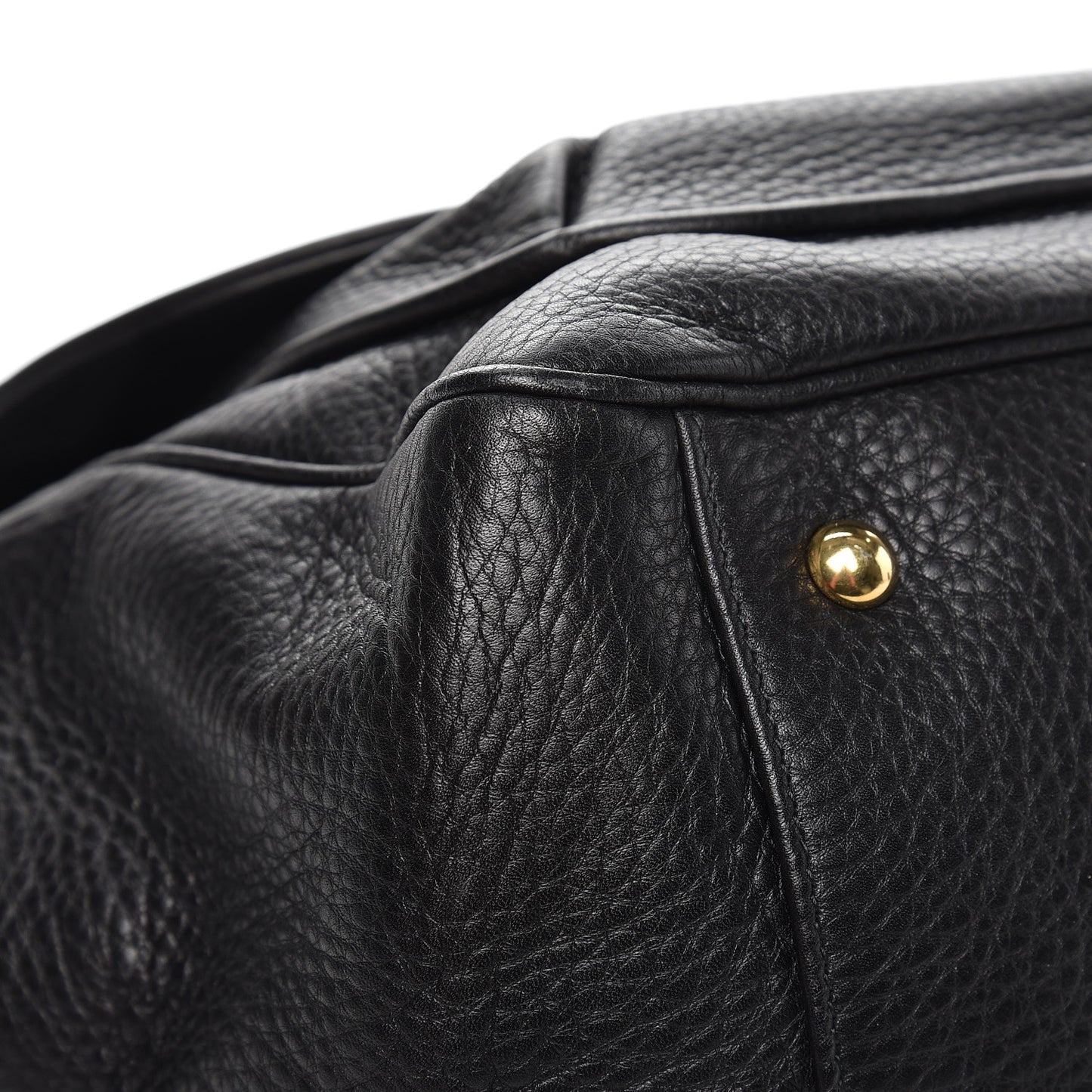 Pebbled Calfskin Medium 1973 Top Handle Satchel Black