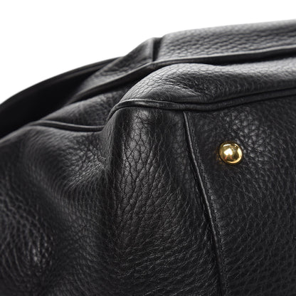 Gucci Pebbled Calfskin Medium 1973 Top Handle Satchel Black 9 of 11