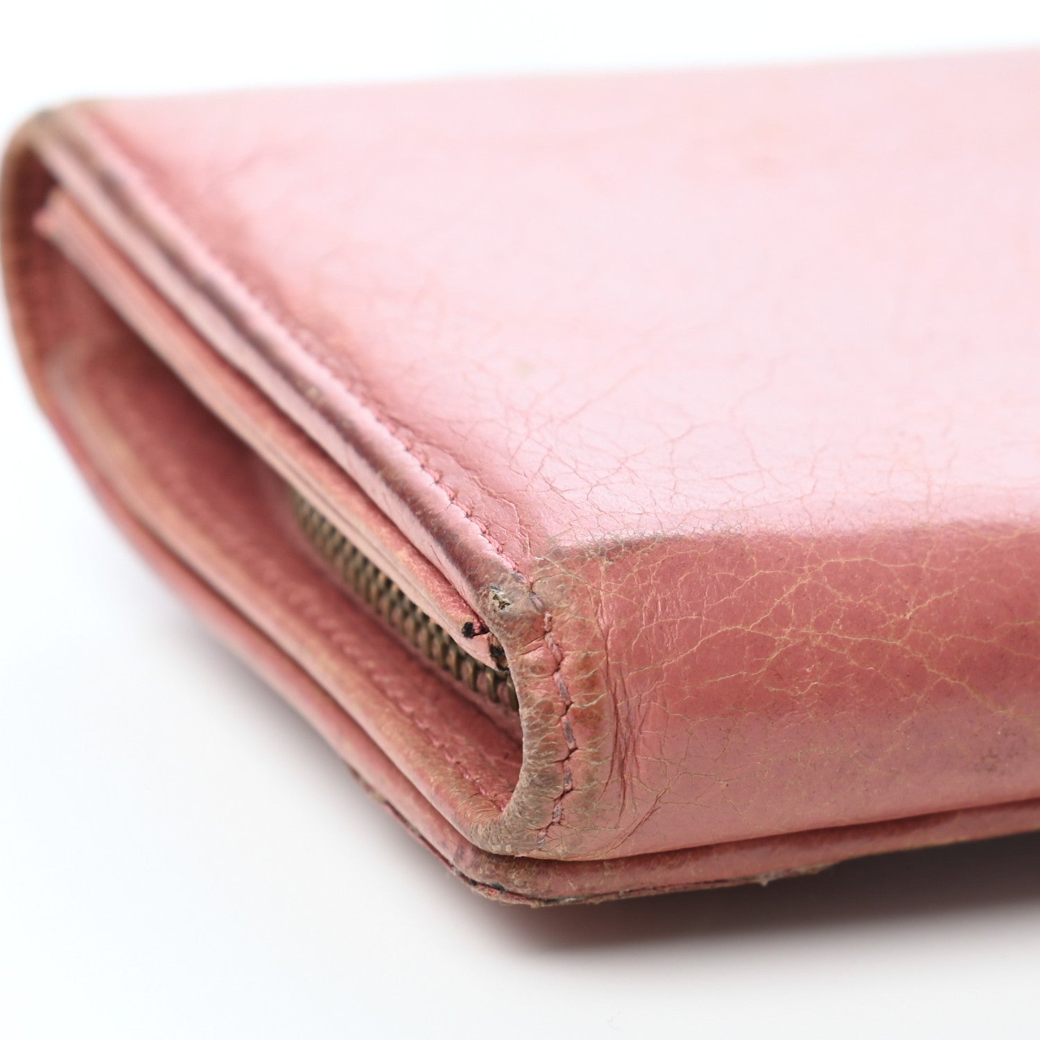 Balenciaga Agneau Classic Hardware Money Wallet Rose Bruyere 15 of 17