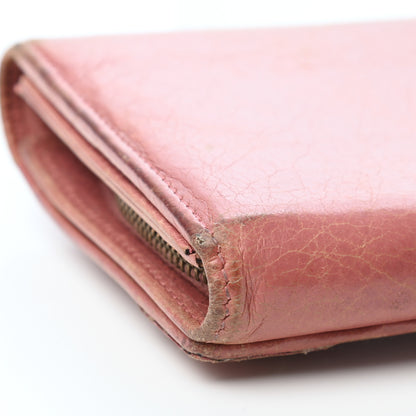Balenciaga Agneau Classic Hardware Money Wallet Rose Bruyere 15 of 17