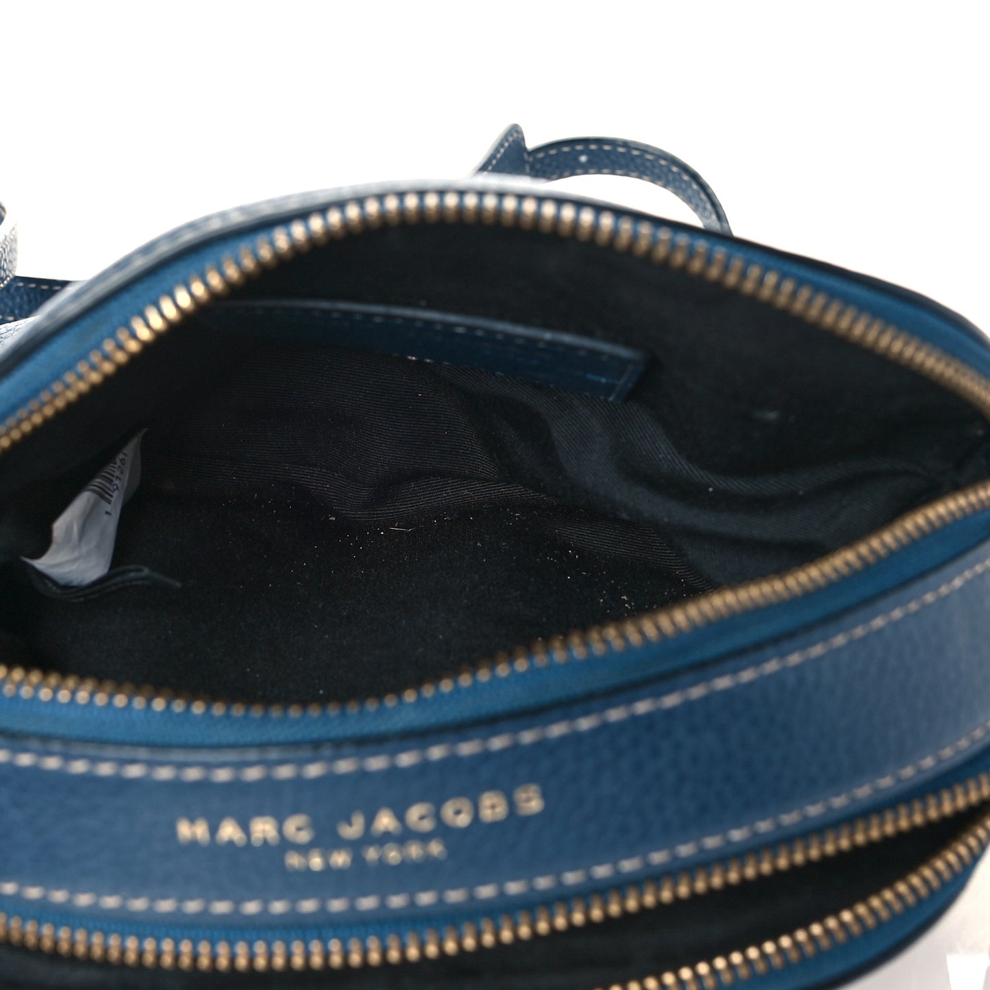 Calfskin Shutter Camera Crossbody Bag Blue