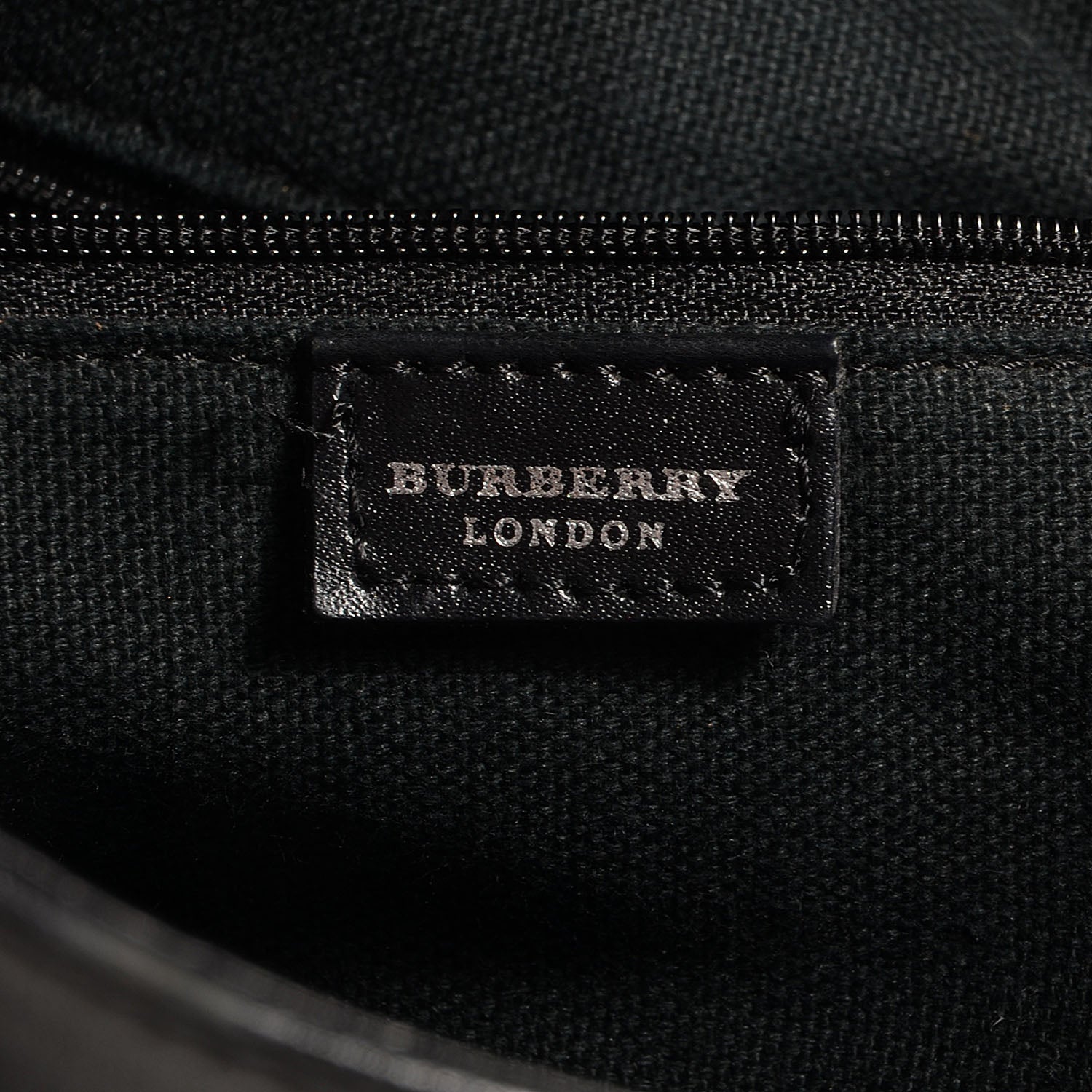 Burberry Leather Haymarket Check Horn Toggle Shoulder Bag Black 6 of 9