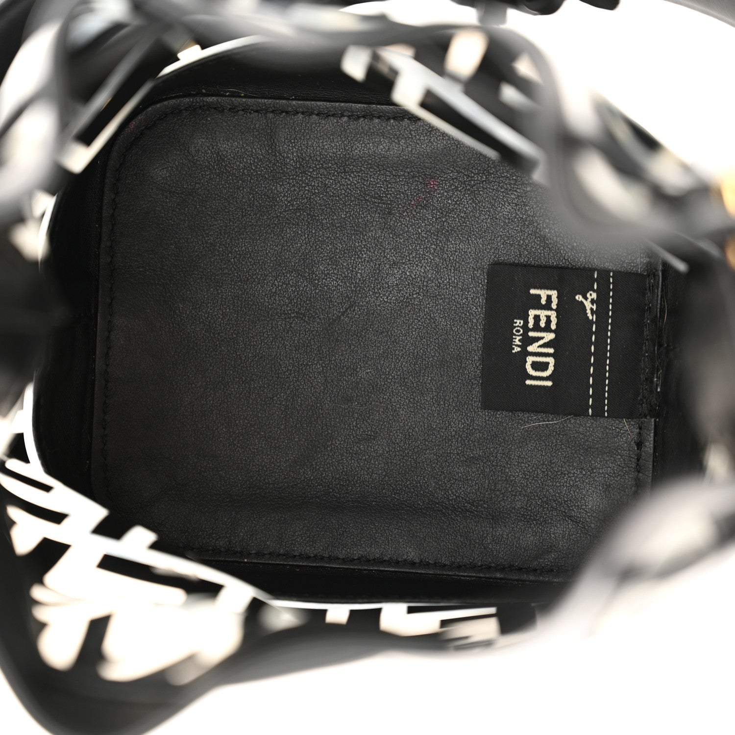 Fendi TPU FF Vitello Grace F is Fendi Mini Mon Tresor Bucket Bag Black 5 of 13