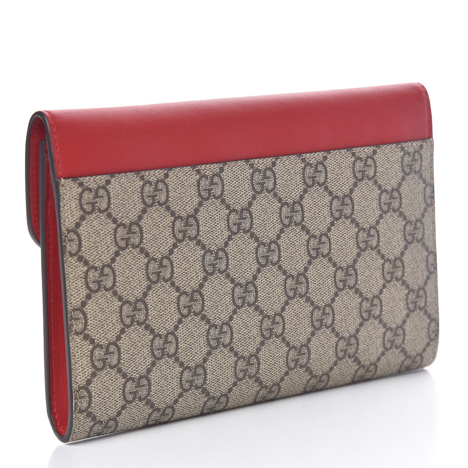 Gucci GG Supreme Monogram Mini Peony Pearly Clutch Red 3 of 7