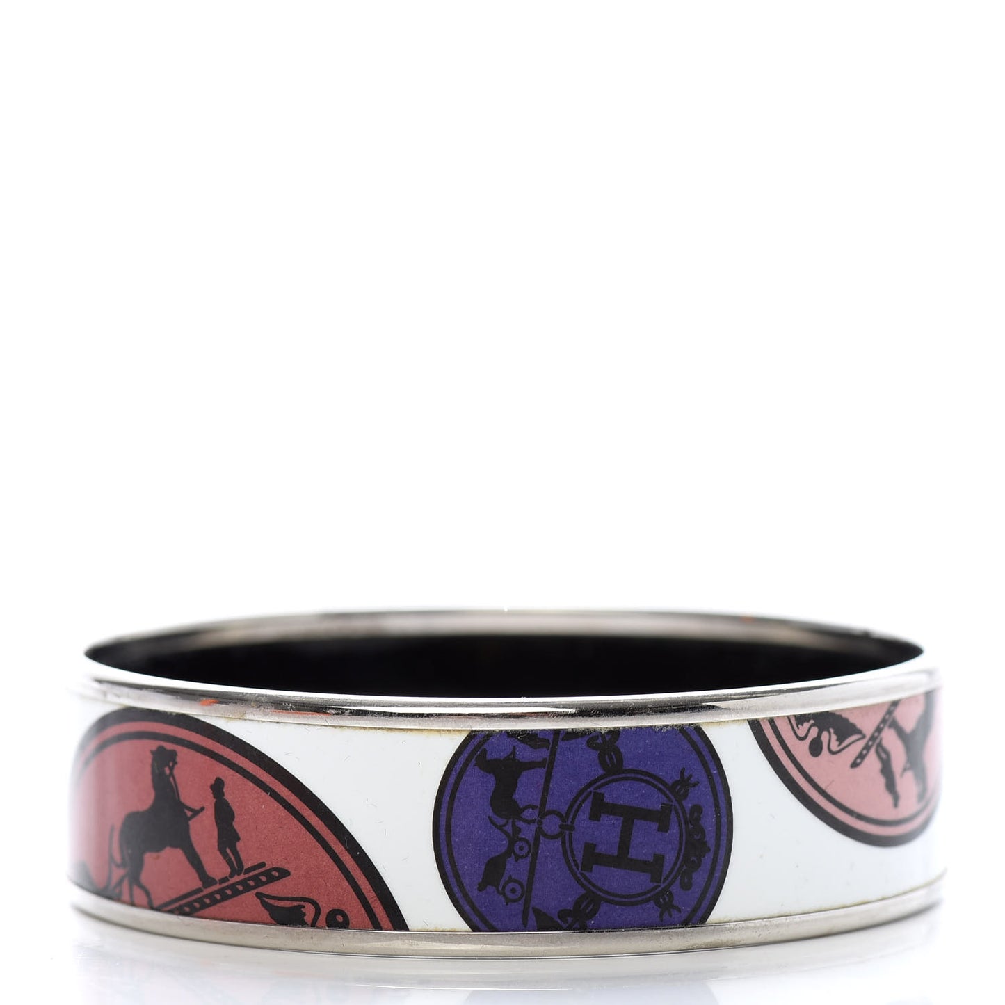 Enamel Printed Confettis D'Ex Libris Wide Bracelet 70 Multicolor