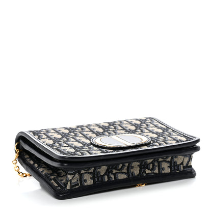 Christian Dior Oblique 30 Montaigne 2-In-1 Pouch Blue 4 of 11