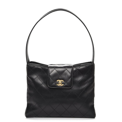 Chanel Calfskin Quilted Shoulder Bag Black 1 of 10