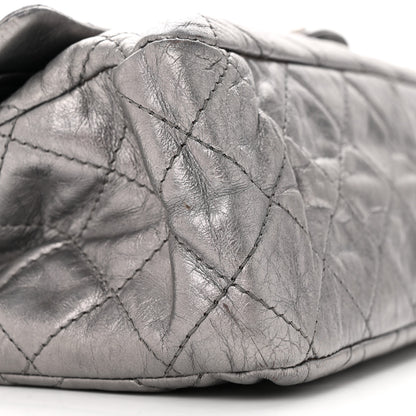 Chanel Metallic Aged Calfskin Quilted 2.55 Reissue 227 Flap Dark Silver 9 of 21