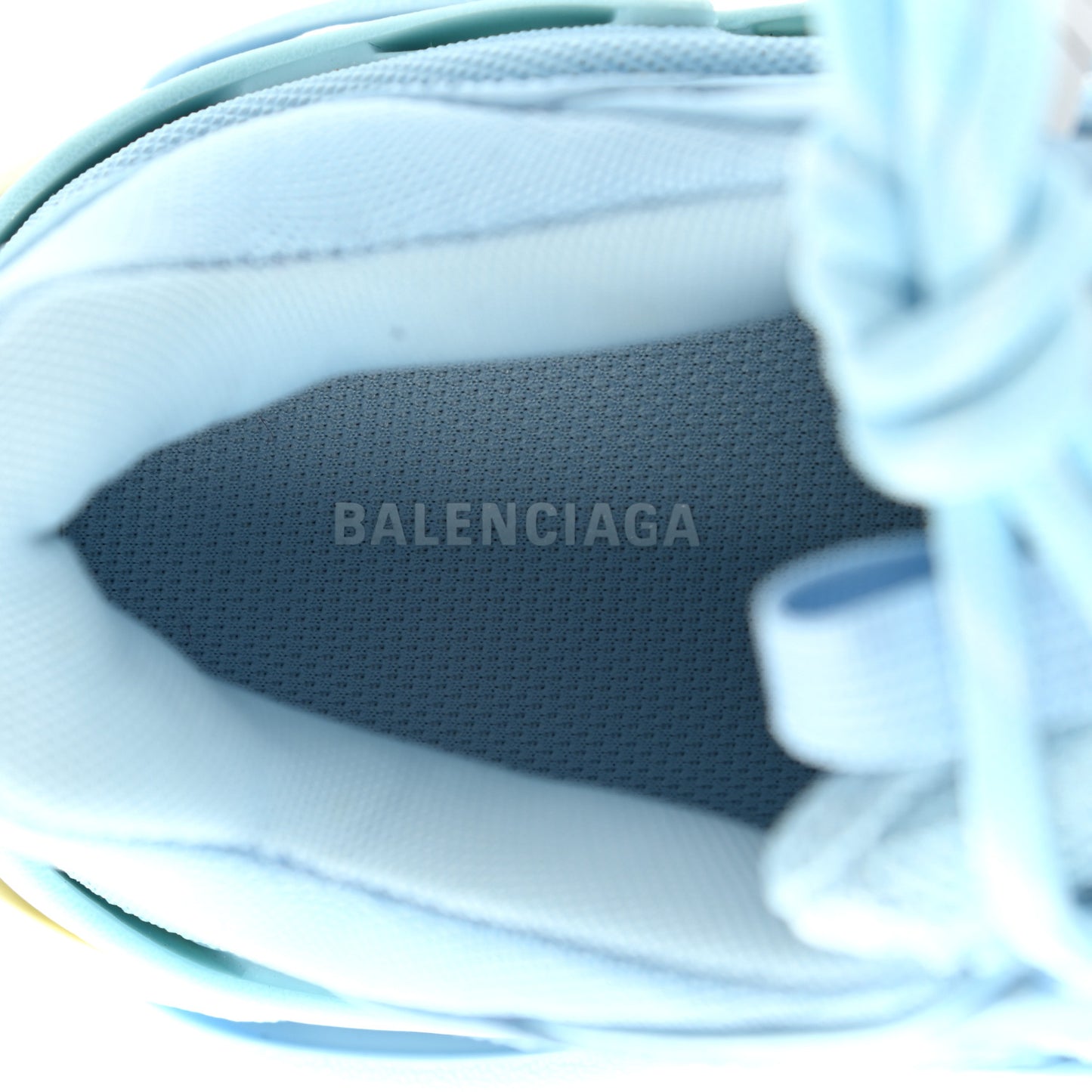 Fabric Mesh Womens Triple S Sneakers 40 Light Blue White