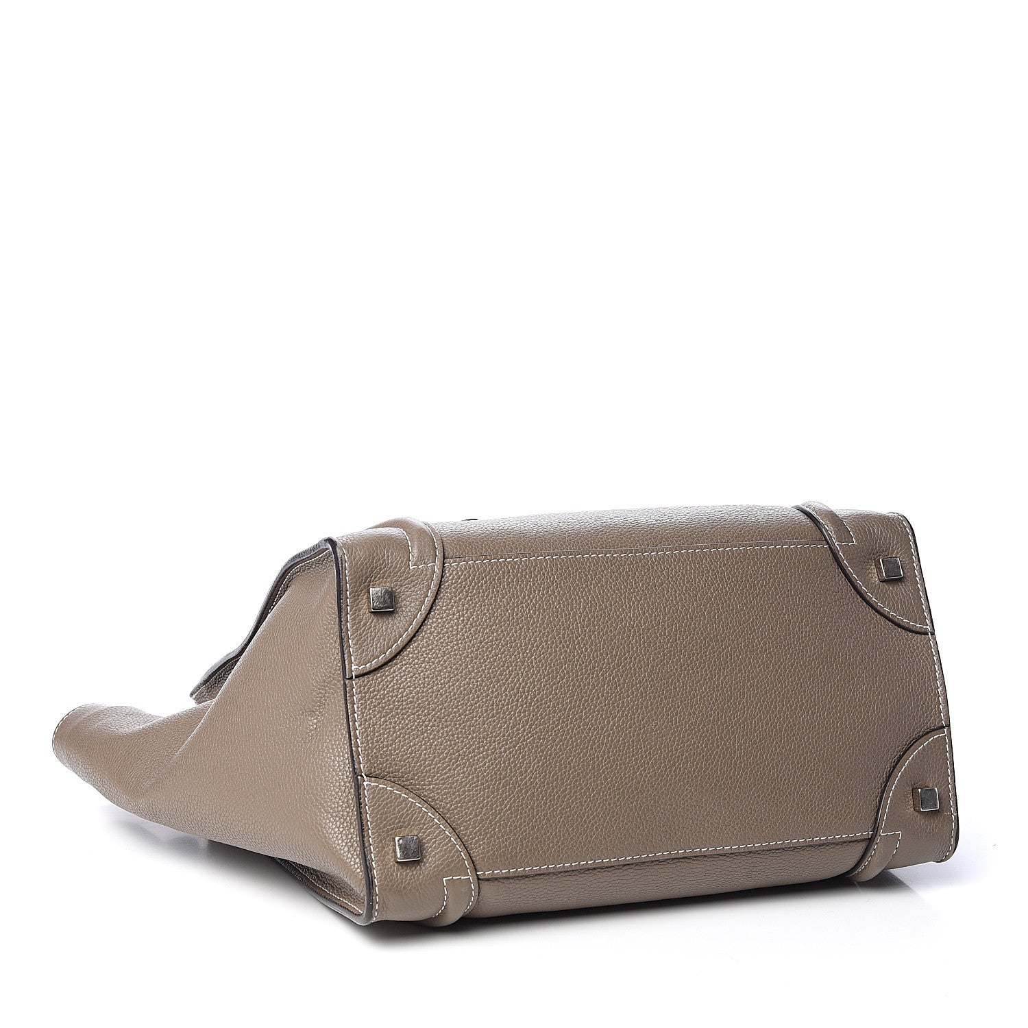 Celine Drummed Calfskin Mini Luggage Souris 3 of 9