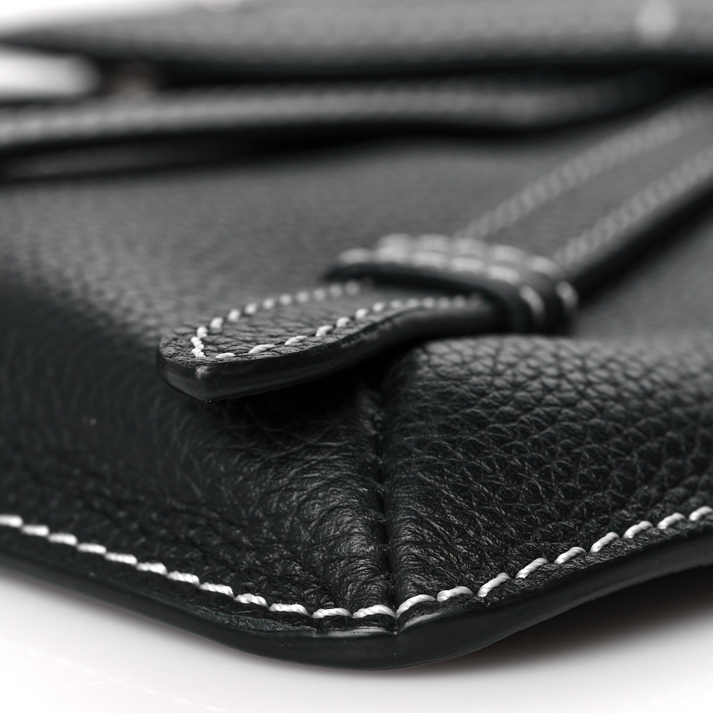 X KAWS Grained Calfskin Saddle Pouch Black