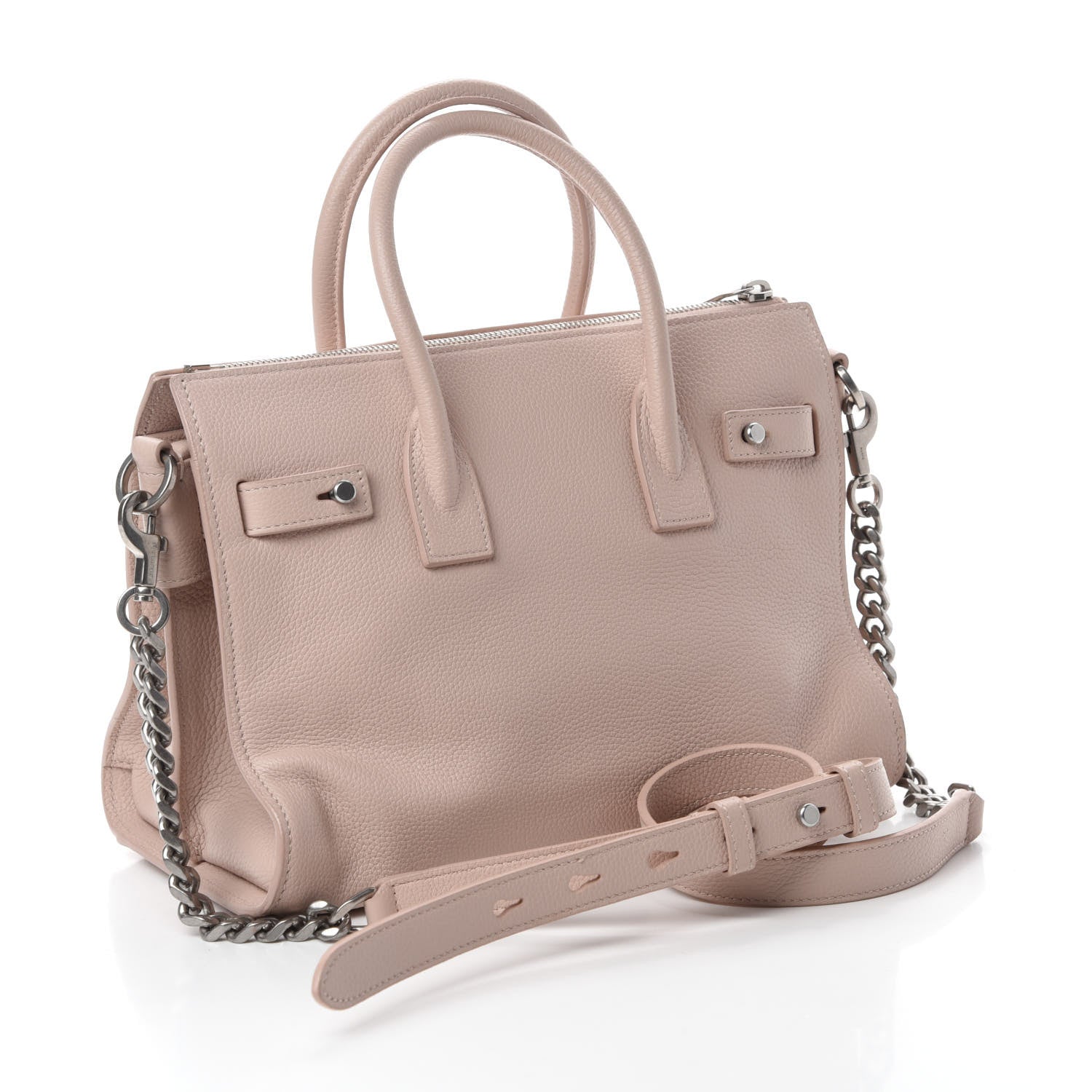 Saint Laurent Grained Calfskin Baby Sac De Jour Souple Marble Pink 3 of 12