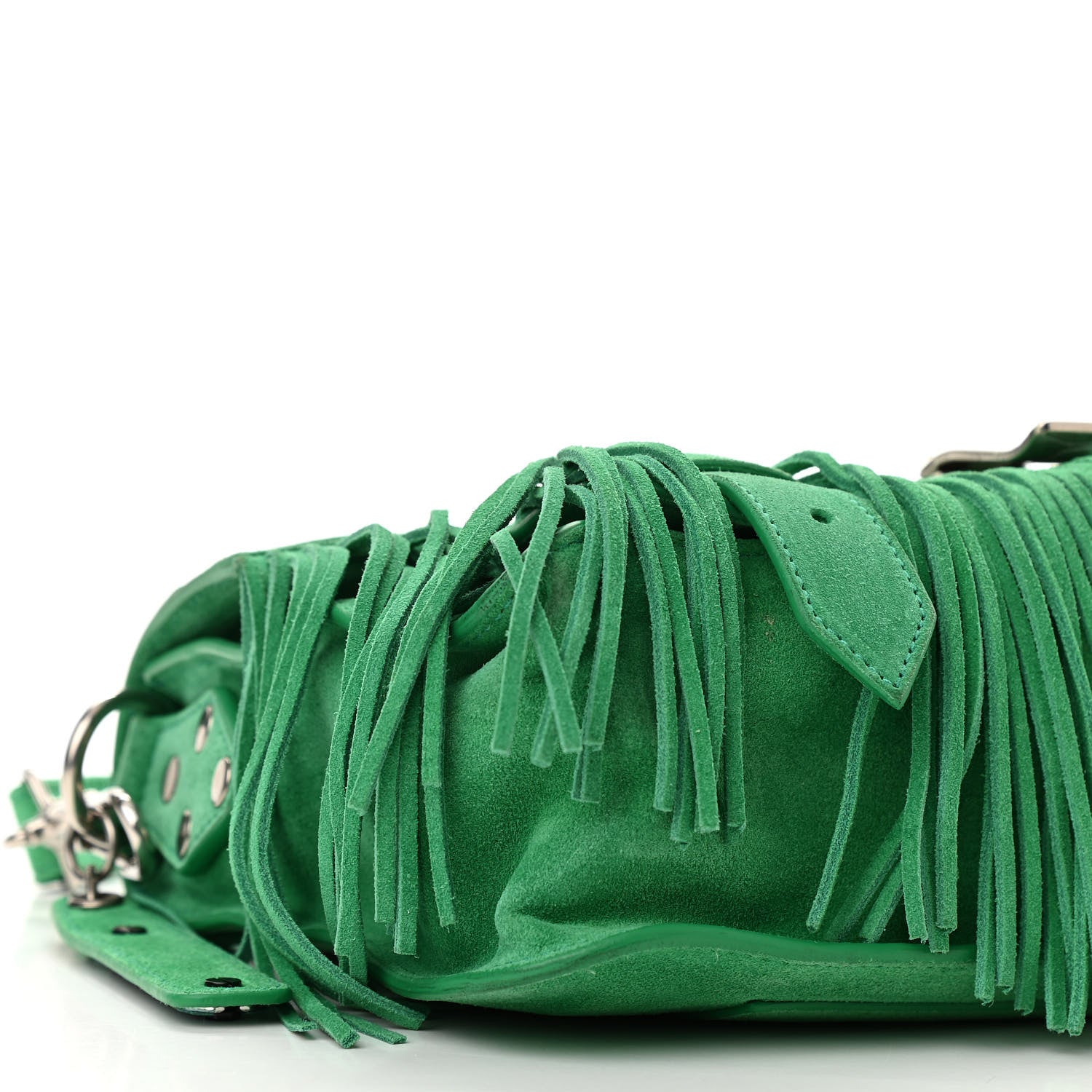 Proenza Schouler Suede Tiny PS1 Fringe Satchel Aloe 8 of 12