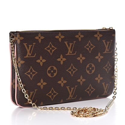 Louis Vuitton Monogram Blooming Flowers Double Zip Pochette 3 of 10