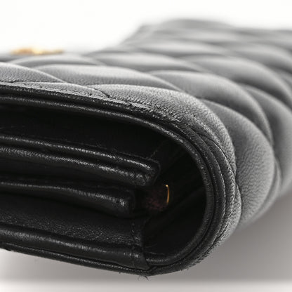 Chanel Lambskin Quilted Large Flap Wallet Black 12 of 13