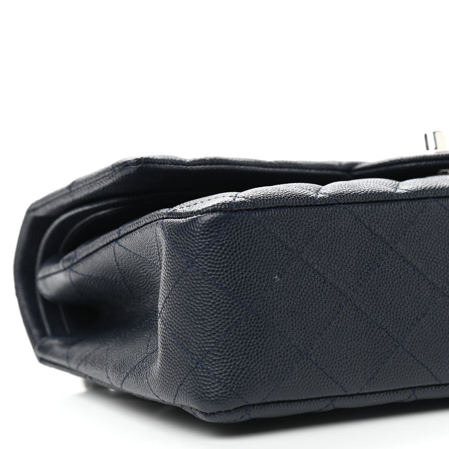 Chanel Caviar Quilted Medium Double Flap Navy 11 of 12