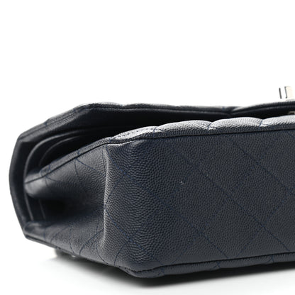 Chanel Caviar Quilted Medium Double Flap Navy 11 of 12