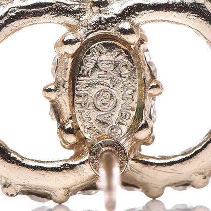 Chanel Crystal CC Earrings Gold 4 of 5