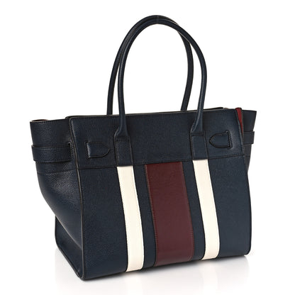 Mulberry Classic Grain College Stripe Zipped Bayswater Midnight White 3 of 8