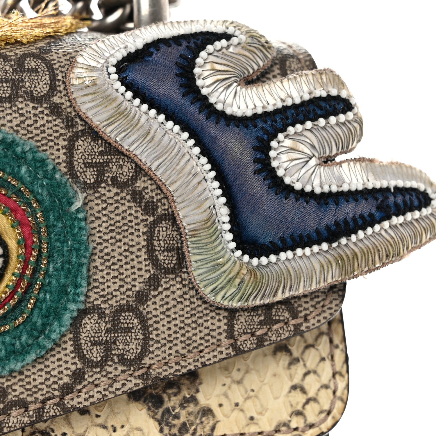 Gucci GG Supreme Monogram Snakeskin Embroidered Small Dionysus Shoulder Bag 14 of 14