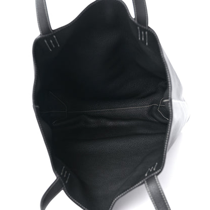 Hermes Veau Sikkim Taurillon Clemence Double Sens 36 Reversible Tote Black Graphite 5 of 14