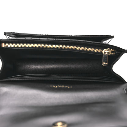 Christian Dior Patent Cannage Lady Dior Chain Pouch Black 5 of 12