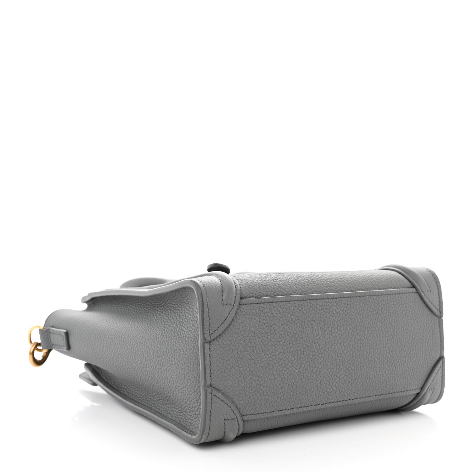 Celine Drummed Calfskin Nano Luggage Kohl 4 of 12