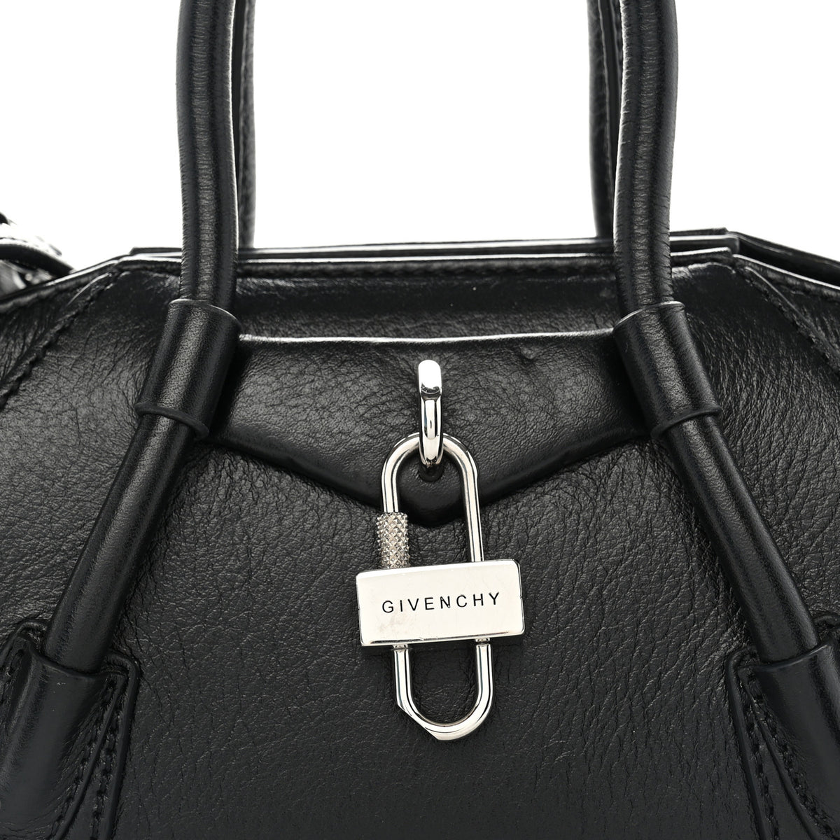 Sugar Goatskin Lace Mini Antigona Stretch Black