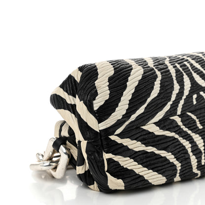 Bottega Veneta Nappa Zebra Print The Pouch Chain White Black 9 of 11