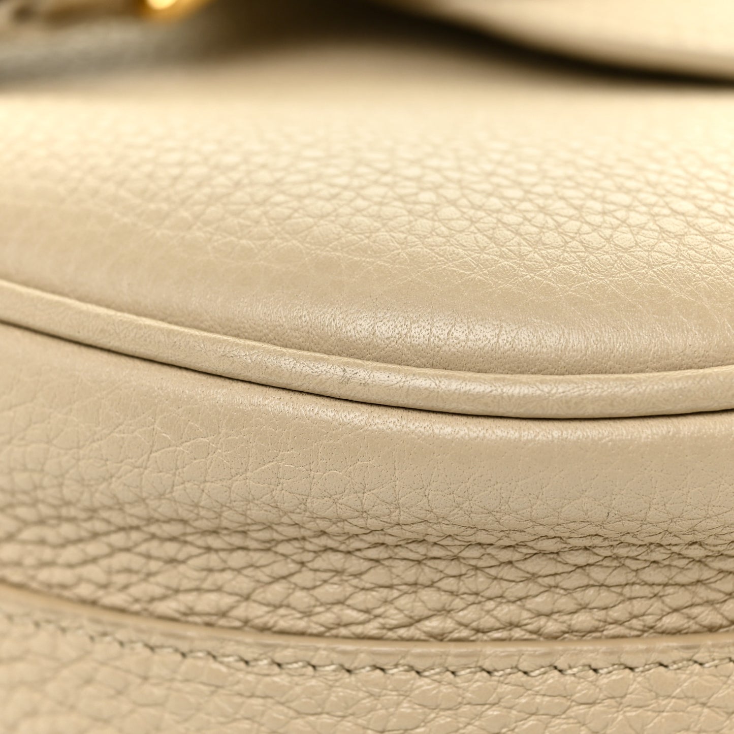 Grained Calfskin Medium Bobby Flap Beige