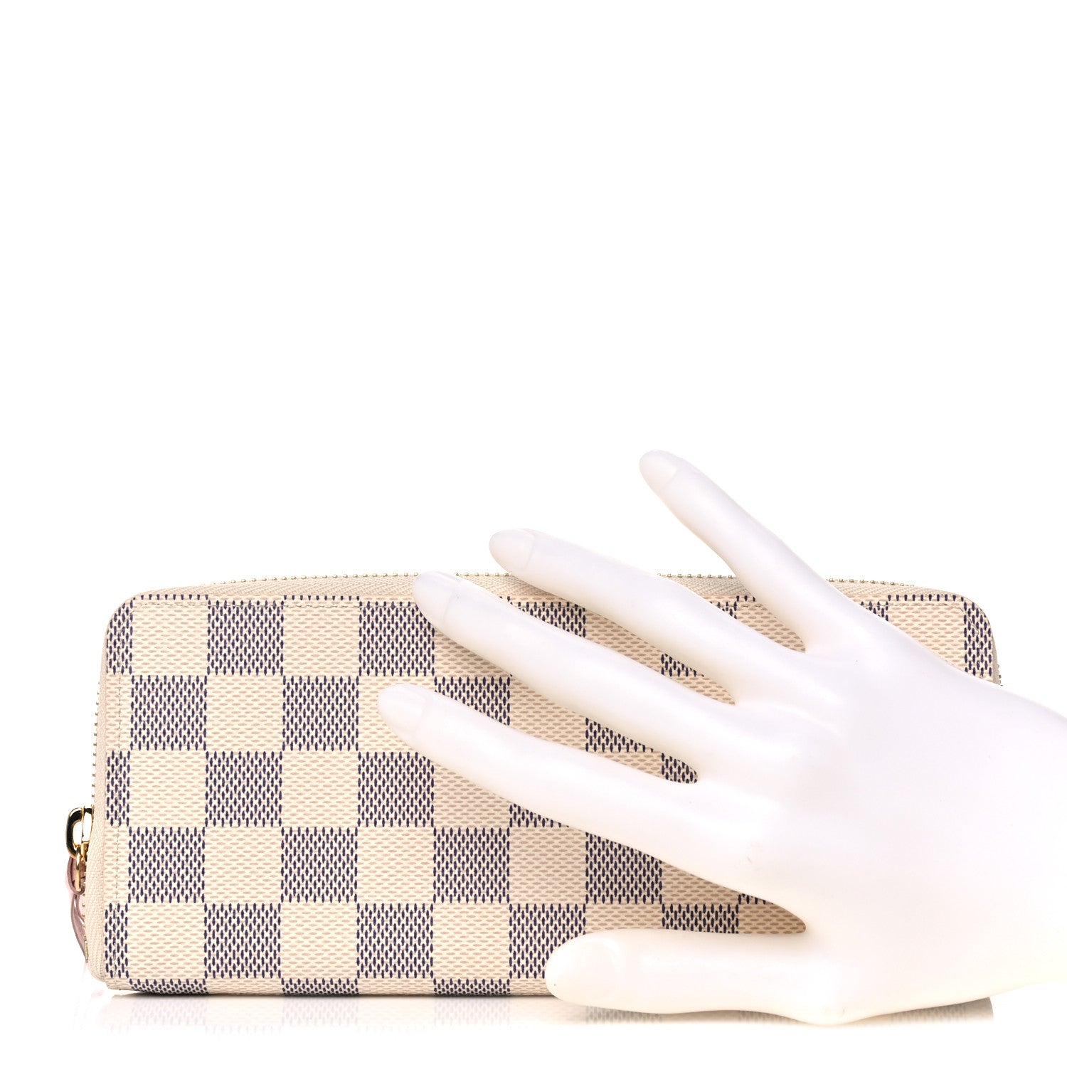 Louis Vuitton Damier Azur Clemence Wallet Rose Ballerine 2 of 7