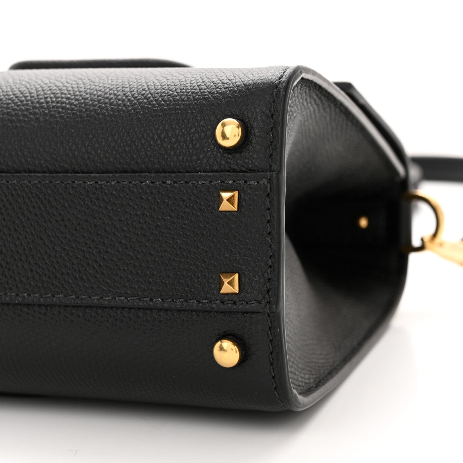 Valentino Garavani Grainy Calfskin Small VSling Top Handle Bag Black 10 of 11