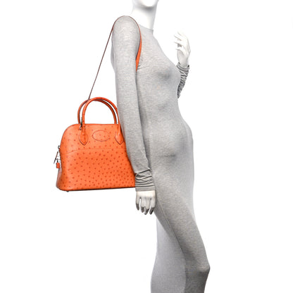 Hermes Ostrich Bolide 31 Orange 3 of 19