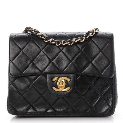 Chanel Lambskin Quilted Mini Square Flap Black 1 of 8