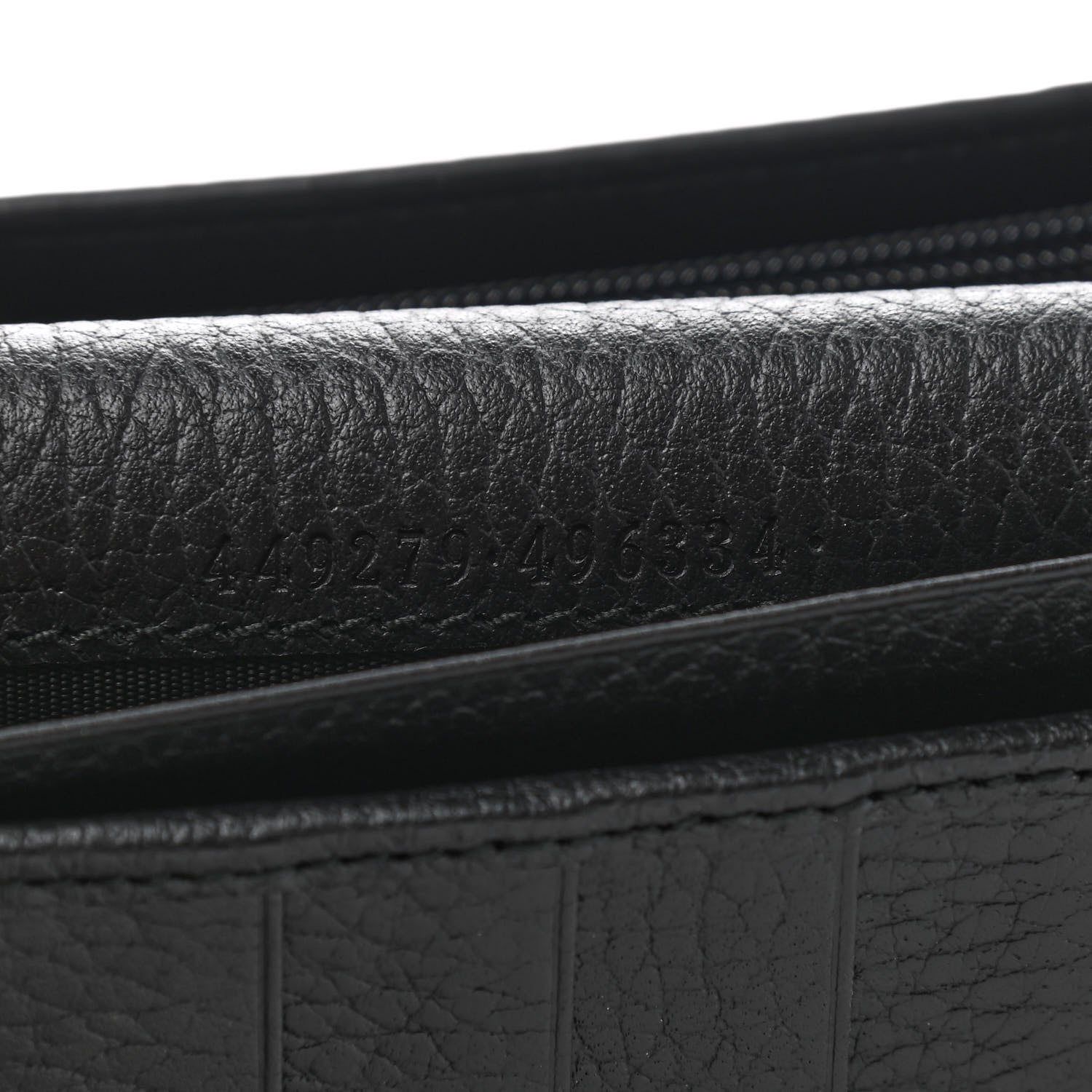 Gucci Pebbled Calfskin Interlocking G Continental Wallet Black 7 of 7
