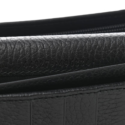 Gucci Pebbled Calfskin Interlocking G Continental Wallet Black 7 of 7