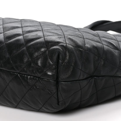 Saint Laurent Lambskin Quilted Maxi Icare Shopping Tote Black 10 of 11