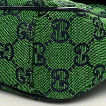 Gucci Monogram Multicolor Matelasse Diagonal Small GG Marmont Shoulder Bag Green Blue 9 of 9